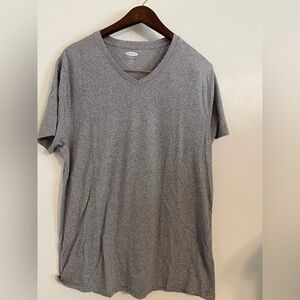 Old Navy V- Neck T-Shirt Short Sleeve | Color: Gray | Size: Large |